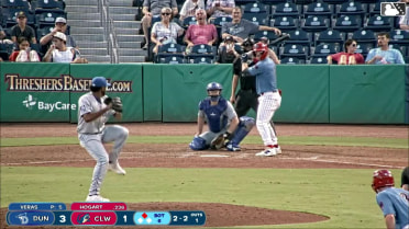 Jonathan Hogart singles on a ground ball to right fielder Raimundo De Los Santos. Matthew Ferrara scores. Jonathan Hogart to 2nd. Jonathan Hogart advances to 2nd, on a fielding error by catcher Giaconino Lasaracina.