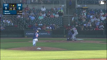 Kala'i Rosario singles on a fly ball to left fielder BJ Murray. Orlando Arcia scores.