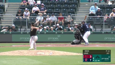 Leo Rivas homers (2) on a fly ball to left field.