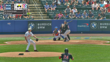 Andrew Knizner homers (1) on a line drive to left field. Allan Castro scores.