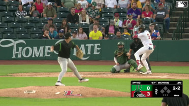 Mairo Martinus homers (1) on a line drive to left center field.