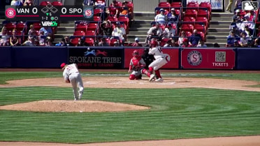 Jacob Hinderleider homers (1) on a line drive to right field.