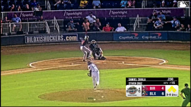 Samuel Zavala walks. Colby Shelton scores. Ryan Burrowes to 3rd. Jacob Burke to 2nd.