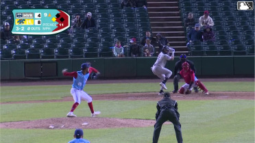 Roderick Arias singles on a sharp line drive to right fielder Carter Mathison. Kyle West scores.