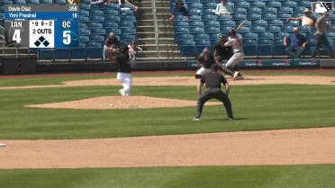 Davis Diaz singles on a ground ball to left fielder Erick Torres. Jared Sprague-Lott scores.
