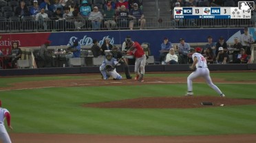 Jake Rucker homers (3) on a fly ball to right field.