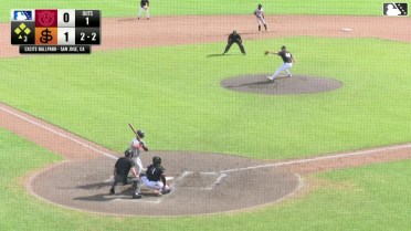 Carlos Virahonda out on a sacrifice fly to right fielder Cam Maldonado. Pedro Catuy scores. Jakey Josepha to 3rd.