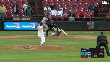 Jesus Flores In play, run(s) to Cam Cannarella