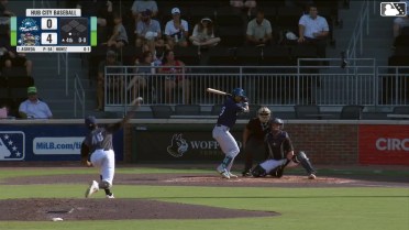 Alejandro Nunez homers (9) on a fly ball to right center field.