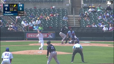 Yanquiel Fernández singles on a line drive to center fielder Brett Bateman. George Lombard Jr. scores. J.C. Escarra scores.
