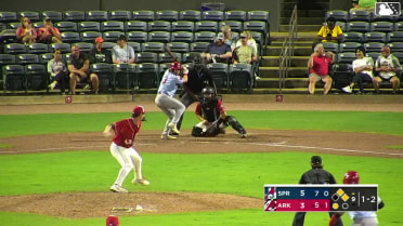 Noah Mendlinger grounds into a double play, pitcher Jason Ruffcorn to shortstop J.T. Arruda to first baseman Charlie Pagliarini. Graysen Tarlow out at 2nd. Noah Mendlinger out at 1st.
