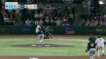 J.D. Gonzalez singles on a ground ball to center fielder Darlyn De Leon. Tom Poole scores.
