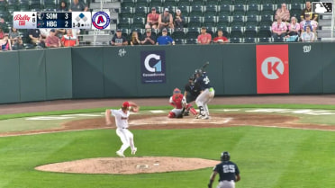Abrahan Gutierrez singles on a ground ball to right fielder Leandro Pineda. DJ Gladney scores.