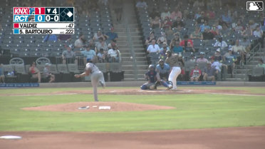 Caleb Bartolero homers (4) on a fly ball to left center field. Tucker Flint scores.