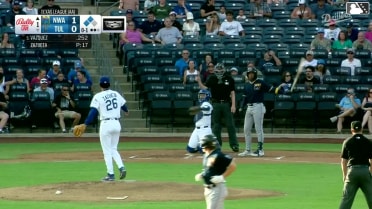 Daniel Vazquez strikes out swinging.