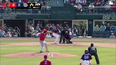 Sergio Alcántara walks. Garrett Stubbs scores. Christian Cairo to 3rd. Robert Moore to 2nd.