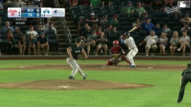 Frank Rodriguez out on a sacrifice fly to right fielder Kala'i Rosario. Kyle Nevin scores.