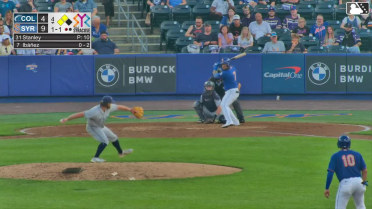 Andy Ibáñez out on a sacrifice fly to center fielder Blake Perkins. MJ Melendez scores. Christopher Morel to 3rd.