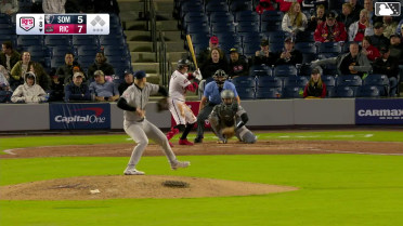 Diego Velasquez homers (1) on a fly ball to right field.