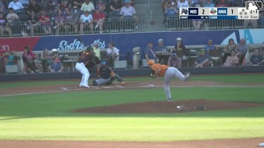 Gavin Logan homers (9) on a fly ball to left center field.