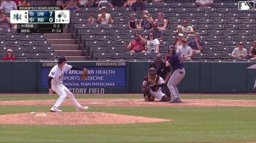Carter Kieboom out on a sacrifice fly to center fielder Mitch Jebb. Liover Peguero scores.