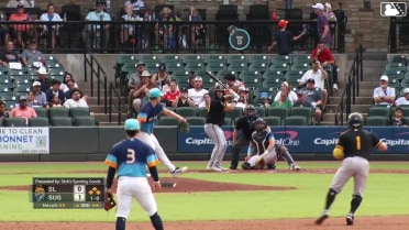 Niko Kavadas hits a grand slam (7) to center field. Omar Martinez scores. Gustavo Campero scores. Christian Moore scores.