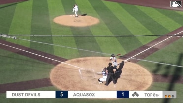Ryan Nicholson homers (6) on a fly ball to center field.