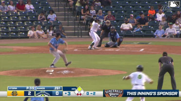 Henry Ramos singles on a line drive to center fielder Dean Moss. Jhosmmel Zue scores. Henry Ramos to 2nd.