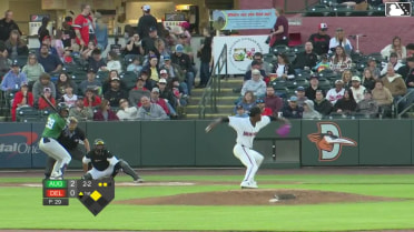 Juan Mateo singles on a line drive to right fielder Stiven Martinez. Nick Montgomery scores.