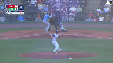 Carter Cunningham homers (1) on a fly ball to right center field. Jorge Burgos scores.