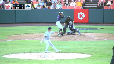 Leandro Arias singles on a ground ball to left fielder Josh Moylan. Elis Cuevas scores. Yasmil Bucce to 3rd. Enrique Bradfield Jr. to 2nd.
