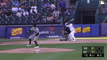 Davis Schneider homers (3) on a fly ball to left center field.
