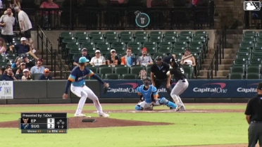 Marcos Castañon homers (12) on a fly ball to left center field.