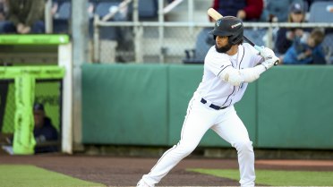 Carlos Jimenez triples to right field,
