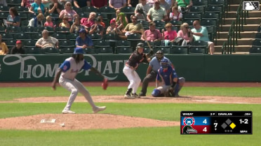 Charles Davalan strikes out on a foul tip.