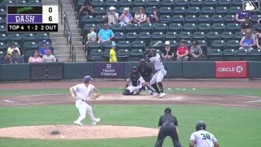 Jhonny Severino homers (24) on a fly ball to left field. Axiel Plaz scores.