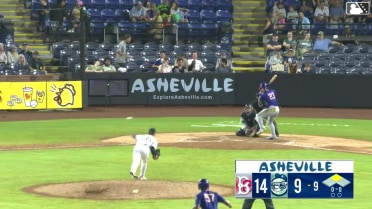 Yonatan Henriquez homers (8) on a fly ball to center field. John Smith III scores.