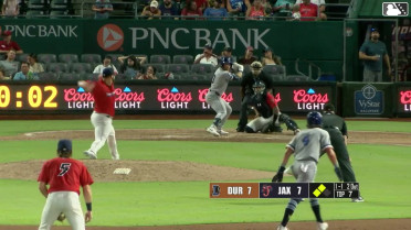 Matt Pushard In play, run(s) to Oliver Dunn