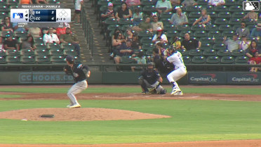 Max Holy homers (3) on a fly ball to left field.