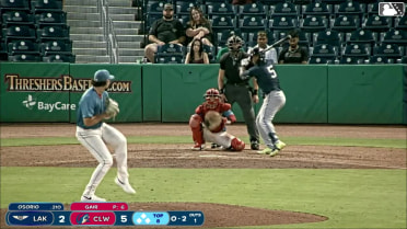Javier Osorio strikes out swinging.