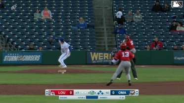 P.J. Higgins out on a sacrifice fly to left fielder Drew Waters. Michael Toglia scores.