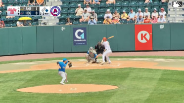 Sam Petersen homers (6) on a fly ball to left center field. Cayden Wallace scores.