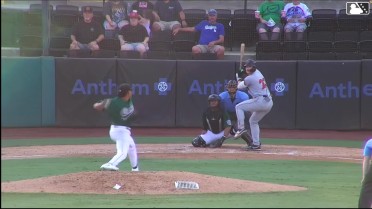 Kyle Fossum singles on a sharp ground ball to left fielder Yerald Nin. Derek Bernard scores. Cam Hassert to 2nd.