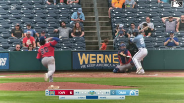 Matthew Lugo homers (12) on a fly ball to center field.