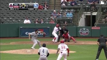 Bryan Torres out on a sacrifice fly to center fielder Mike Jarvis. Colton Ledbetter scores.
