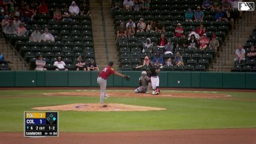 Bryan Sammons gets his seventh strikeout of the game