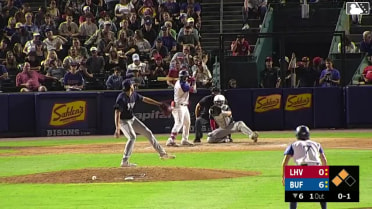 Yohendrick Piñango singles on a ground ball to left fielder Tommy Pham. Rudy Martin Jr. scores. Jay Harry scores.
