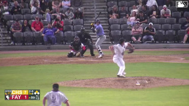 Daniel Pierce singles on a soft line drive to right fielder Kenni Gomez. Caden Bodine scores.