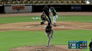 Caden Merritt walks. Juan Mateo scores. Cooper McMurray to 3rd. Caleb Klein to 2nd.