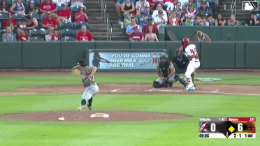 Miguel Ugueto triples (3) on a ground ball to left fielder Bill Knight. Deniel Ortiz scores.